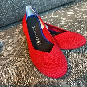 Sassy Red Rothy’s flats